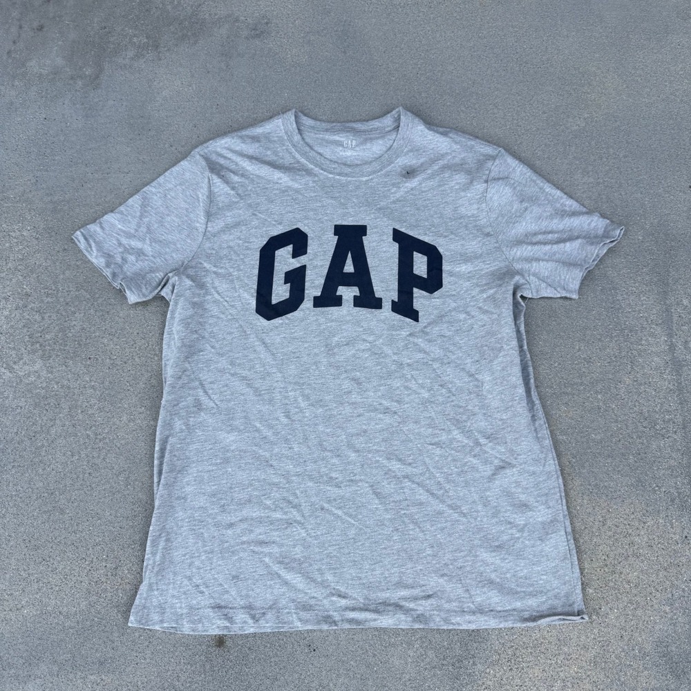 Gap Mens Everyday Soft Logo Graphic T-Shirt Heather Grey Size Large NEW